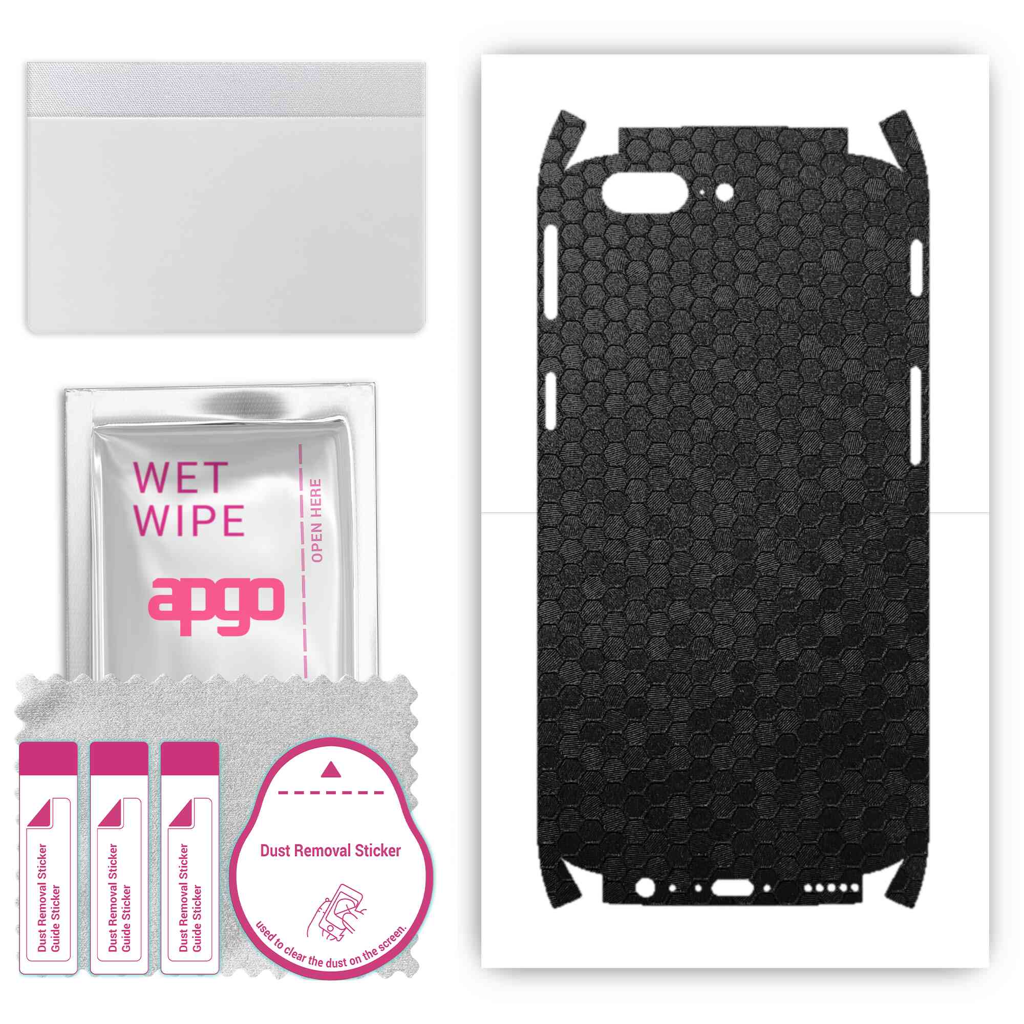 apgo Protective Skin Sticker for the back+sides compatible with OnePlus 5, Full Wrap Film, Foil, Vinyl - Pattern Black Honeycomb
apgo Protective Skin Sticker for the back+sides compatible with OnePlus 5, Full Wrap Film, Foil, Vinyl - Pattern Black Honeycomb