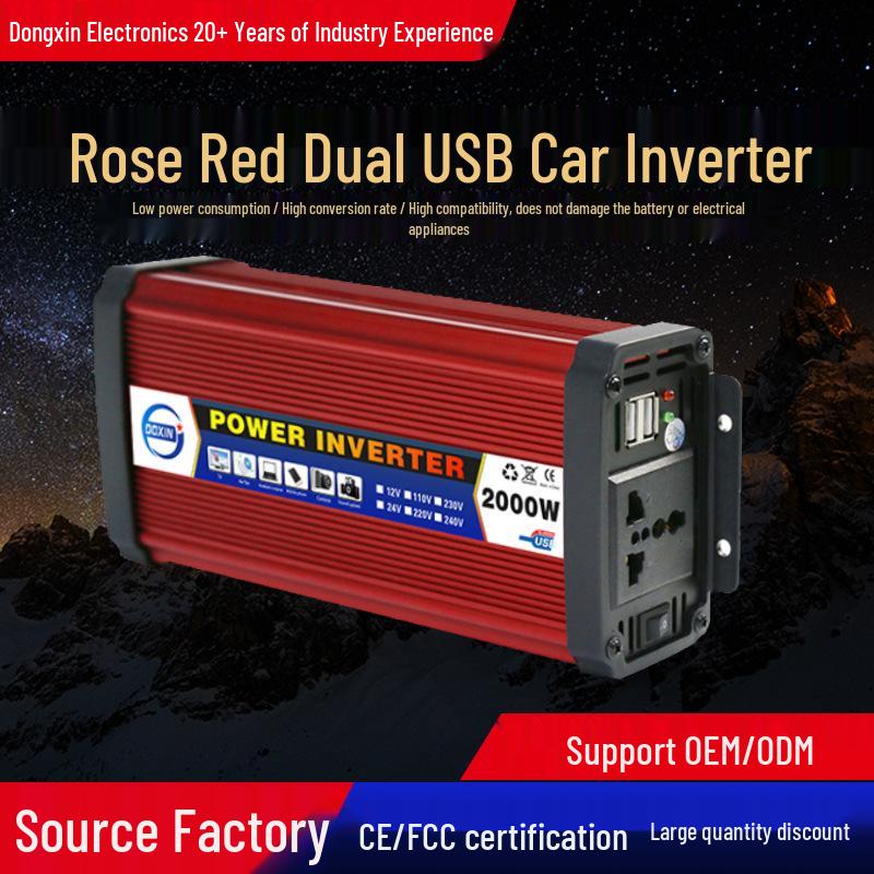2000W Dual USB Car & Solar Power Inverter Converter 12V to 220V
2000W Dual USB Car & Solar Power Inverter Converter 12V to 220V