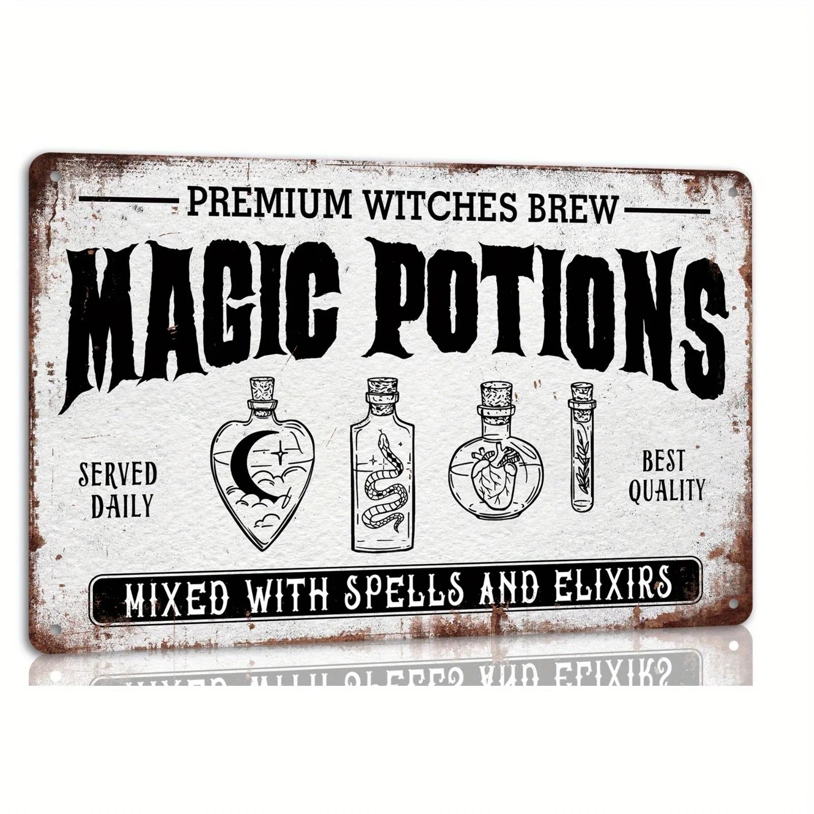 VintageStyle Magic Potions Metal Tin Sign Witchs Brew Elixirs Theme Perfect for Wall Decor PreDrilled for Easy Hanging 20x30cm(7.8x11.8inch)
VintageStyle Magic Potions Metal Tin Sign Witchs Brew Elixirs Theme Perfect for Wall Decor PreDrilled for Easy Hanging 20x30cm(7.8x11.8inch)