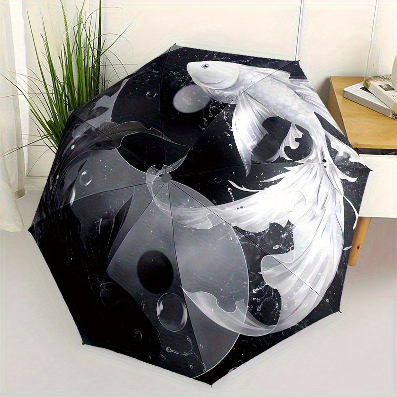 Yin-Yang, Fish-themed, Eight-ribbed, Self-folding Umbrella Is Suitable for Everyday Outdoor Use and Is An Ideal Gift for Friends and Family,
Yin-Yang, Fish-themed, Eight-ribbed, Self-folding Umbrella Is Suitable for Everyday Outdoor Use and Is An Ideal Gift for Friends and Family,