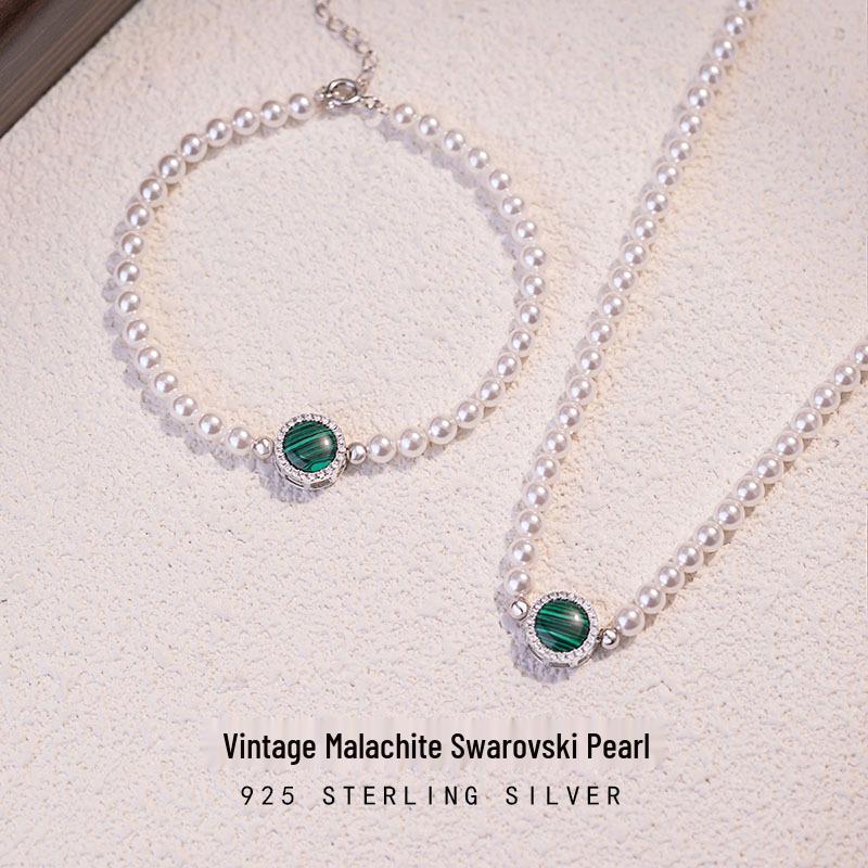 Malachite & Sterling Silver 925 Women s Necklace - Luxury Pearl Clavicle Chain with High-End Pendant Sterling Silver 925
Malachite & Sterling Silver 925 Women s Necklace - Luxury Pearl Clavicle Chain with High-End Pendant Sterling Silver 925