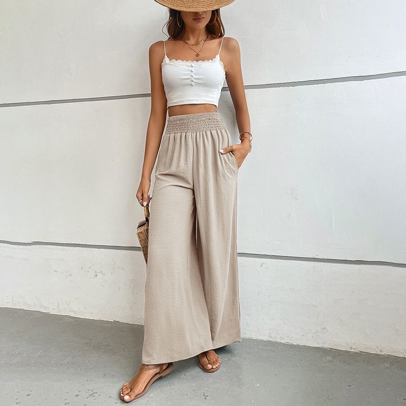 Spring Summer Women Trousers Casual Ladies Pants Casual Loose Pants women Apricot color L
Spring Summer Women Trousers Casual Ladies Pants Casual Loose Pants women Apricot color L