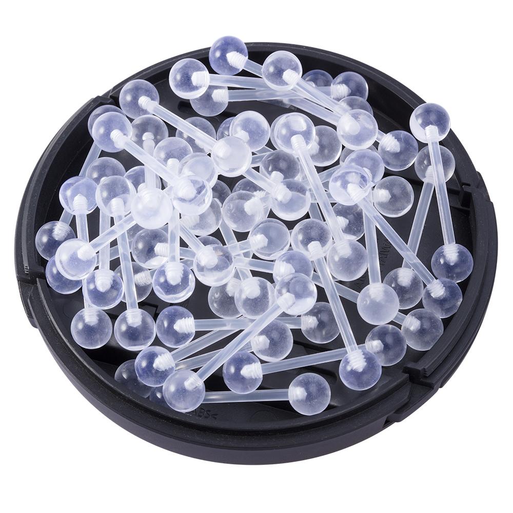 Mix Color Acrylic Ball Tongue Rings Nipple Ring Retainer 14G Flexible Tongue Piercing Bar Bioflex Nipple Barbell 16mm 100 PCS
Mix Color Acrylic Ball Tongue Rings Nipple Ring Retainer 14G Flexible Tongue Piercing Bar Bioflex Nipple Barbell 16mm 100 PCS