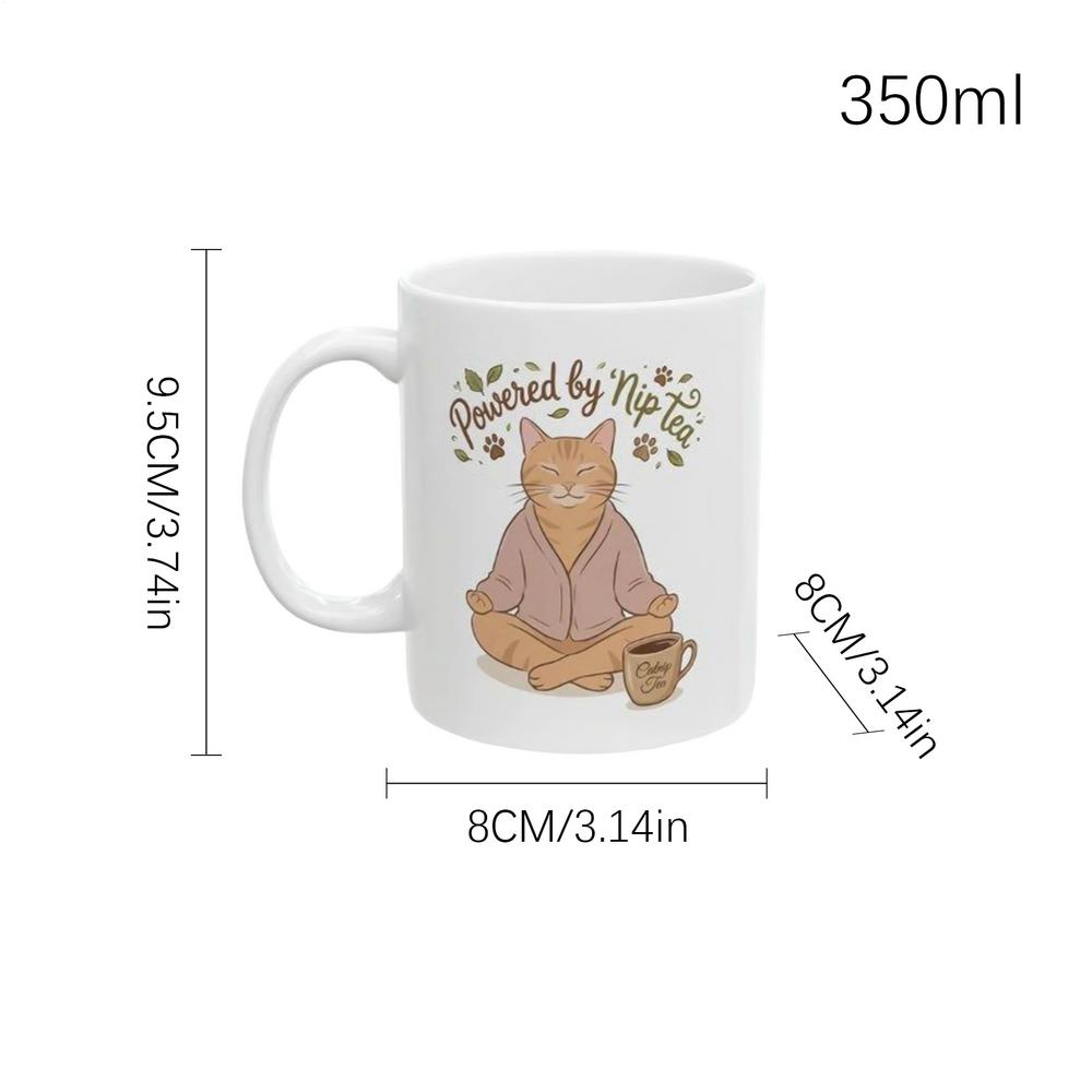 350ml Cat Mug Powered by Nip Tea Ceramic Mug, Funny Cat Artist Design, Perfect Gift for Coffee and Tea Lovers, Unique Present 350ml белый
350ml Cat Mug Powered by Nip Tea Ceramic Mug, Funny Cat Artist Design, Perfect Gift for Coffee and Tea Lovers, Unique Present 350ml белый
