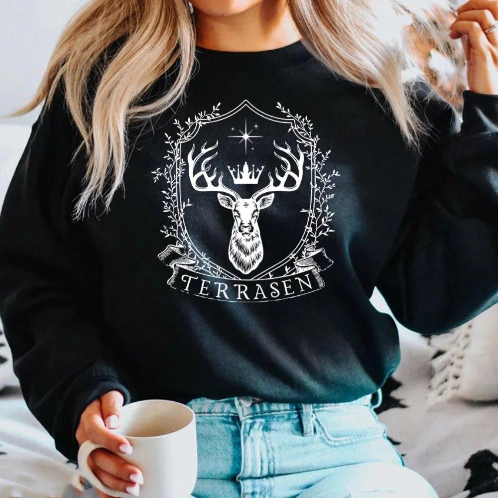 Terrasen Throne of Glass Sweatshirt Sarah J Maas Series Hoodie TOG ACOTAR Vintage Pullover Women Crewneck Sweatshirts Fans Gift Unisex Hoodie
Terrasen Throne of Glass Sweatshirt Sarah J Maas Series Hoodie TOG ACOTAR Vintage Pullover Women Crewneck Sweatshirts Fans Gift Unisex Hoodie