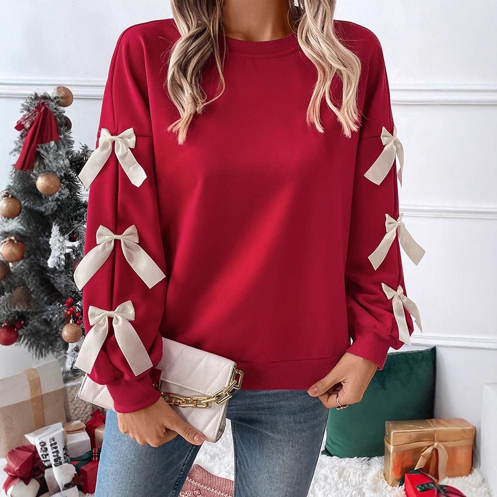 Shiying Spring Bow Spliced Round Neck Long Sleeve Sweatshirt for Women Extra Large красный
Shiying Spring Bow Spliced Round Neck Long Sleeve Sweatshirt for Women Extra Large красный