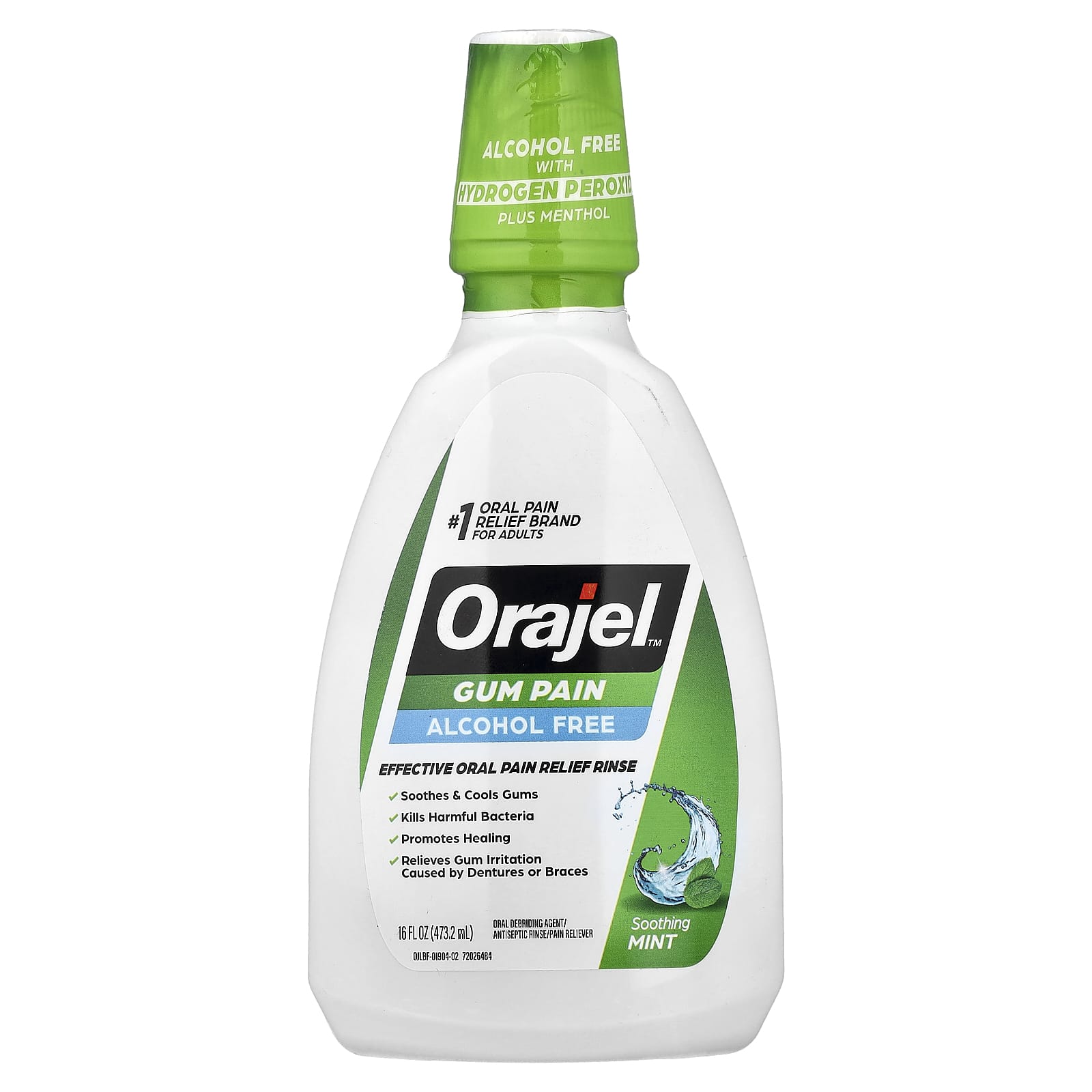 Orajel, Gum Pain, Alcohol-Free, Soothing Mint, 473.2 ml (16 fl oz)
Orajel, Gum Pain, Alcohol-Free, Soothing Mint, 473.2 ml (16 fl oz)