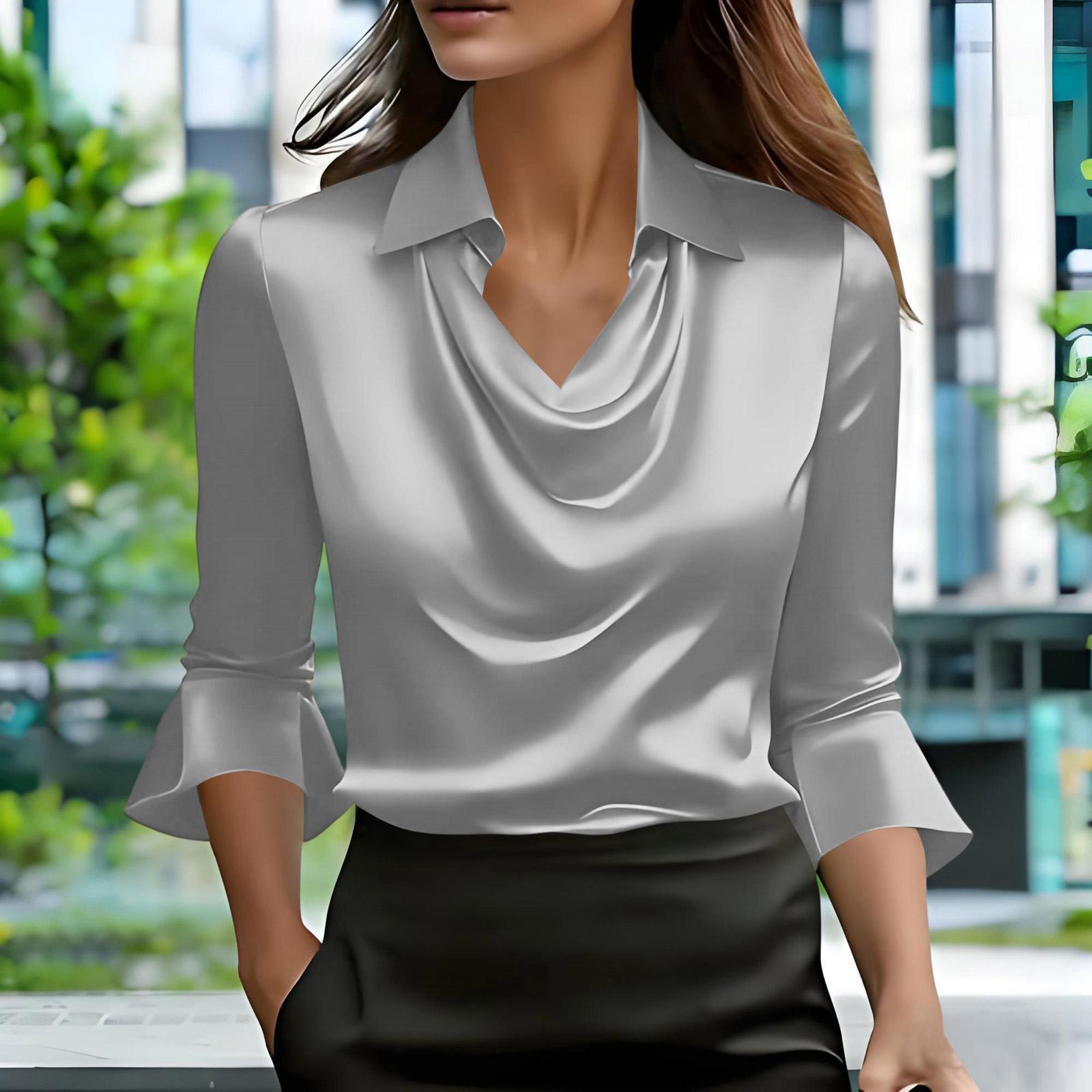 Атласні Сорочки Для Жінок З Комірцем-Шарфом Рукави 3/4 Святкові Модні Пуловер Футболка Блузка Топи M
Атласні Сорочки Для Жінок З Комірцем-Шарфом Рукави 3/4 Святкові Модні Пуловер Футболка Блузка Топи M