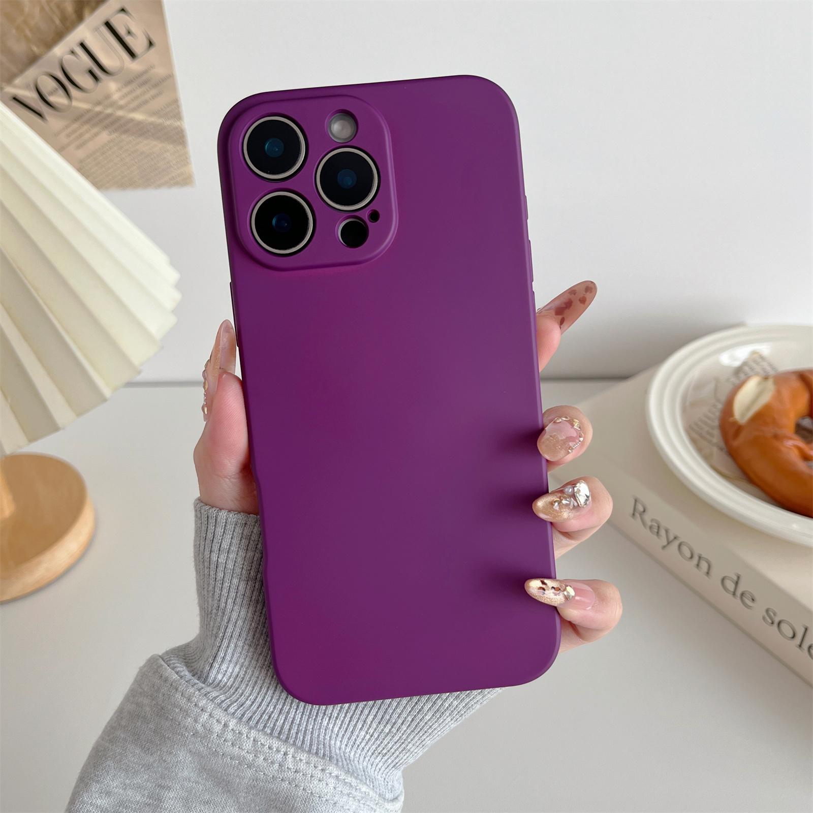 For iPhone 16 Pro Max Phone Back Case Scratch Resistant Silicone Mobile Cover Purple
For iPhone 16 Pro Max Phone Back Case Scratch Resistant Silicone Mobile Cover Purple