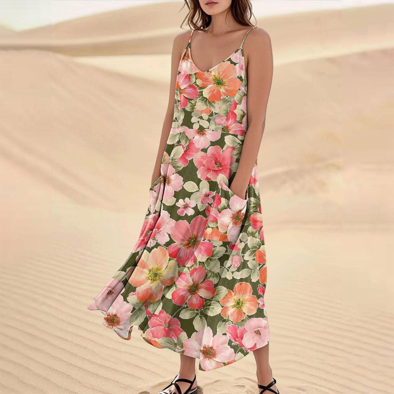 Женское повседневное платье-сарафан с V-образным вырезом, цветочным принтом, без рукавов, с карманом XL киноварь
Женское повседневное платье-сарафан с V-образным вырезом, цветочным принтом, без рукавов, с карманом XL киноварь