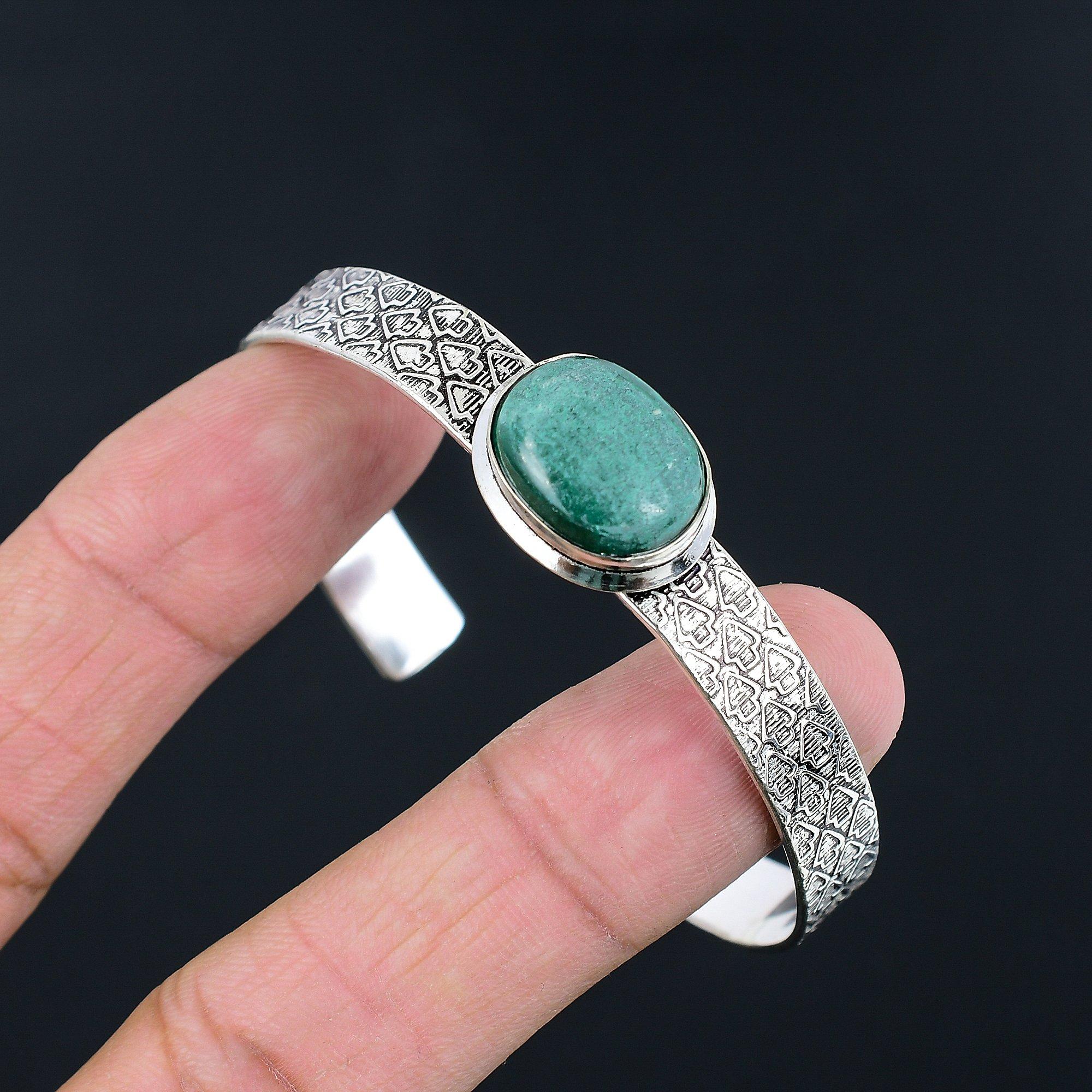 Natural Malachite Gemstone Bangle Adjustable 925 Sterling Silver For Women Adjustable
Natural Malachite Gemstone Bangle Adjustable 925 Sterling Silver For Women Adjustable