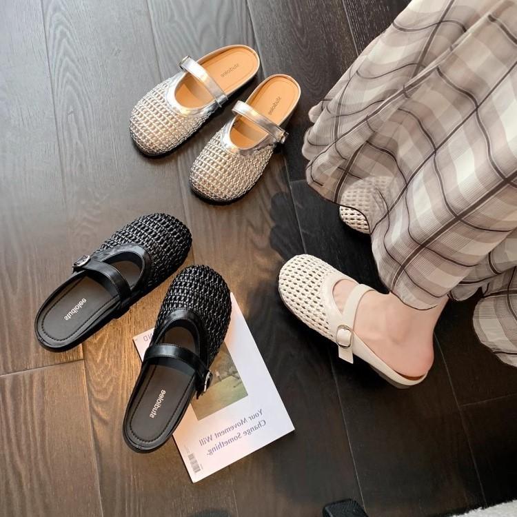 Hollow woven lazy one-word belt half-drag women s new summer outer wear bag head cool slippers 35
Hollow woven lazy one-word belt half-drag women s new summer outer wear bag head cool slippers 35