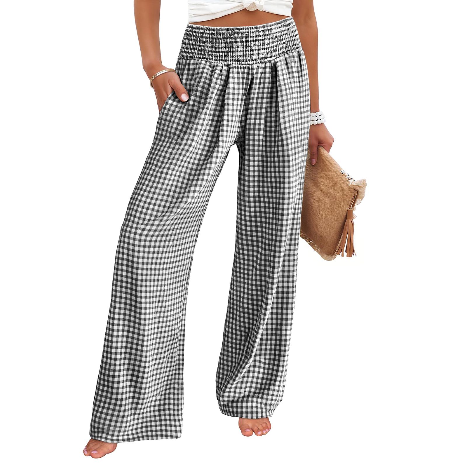 Women’s High Waist Wide Leg Pants Elastic Waistband Print Lightweight Loose Fit Trousers for Casual Wear L чёрный
Women’s High Waist Wide Leg Pants Elastic Waistband Print Lightweight Loose Fit Trousers for Casual Wear L чёрный