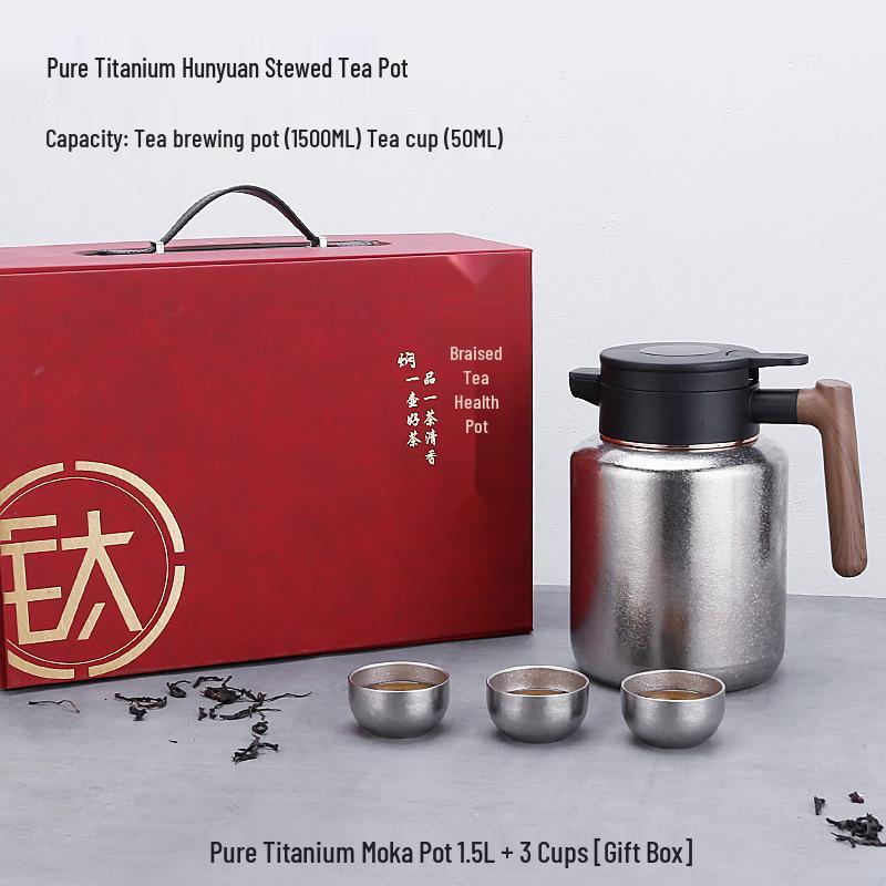 Light Luxury Pure Titanium Kettle Set: Tea Brewing with Smart Temperature Display, Water Separation, and Gift Cup 1500ml
Light Luxury Pure Titanium Kettle Set: Tea Brewing with Smart Temperature Display, Water Separation, and Gift Cup 1500ml