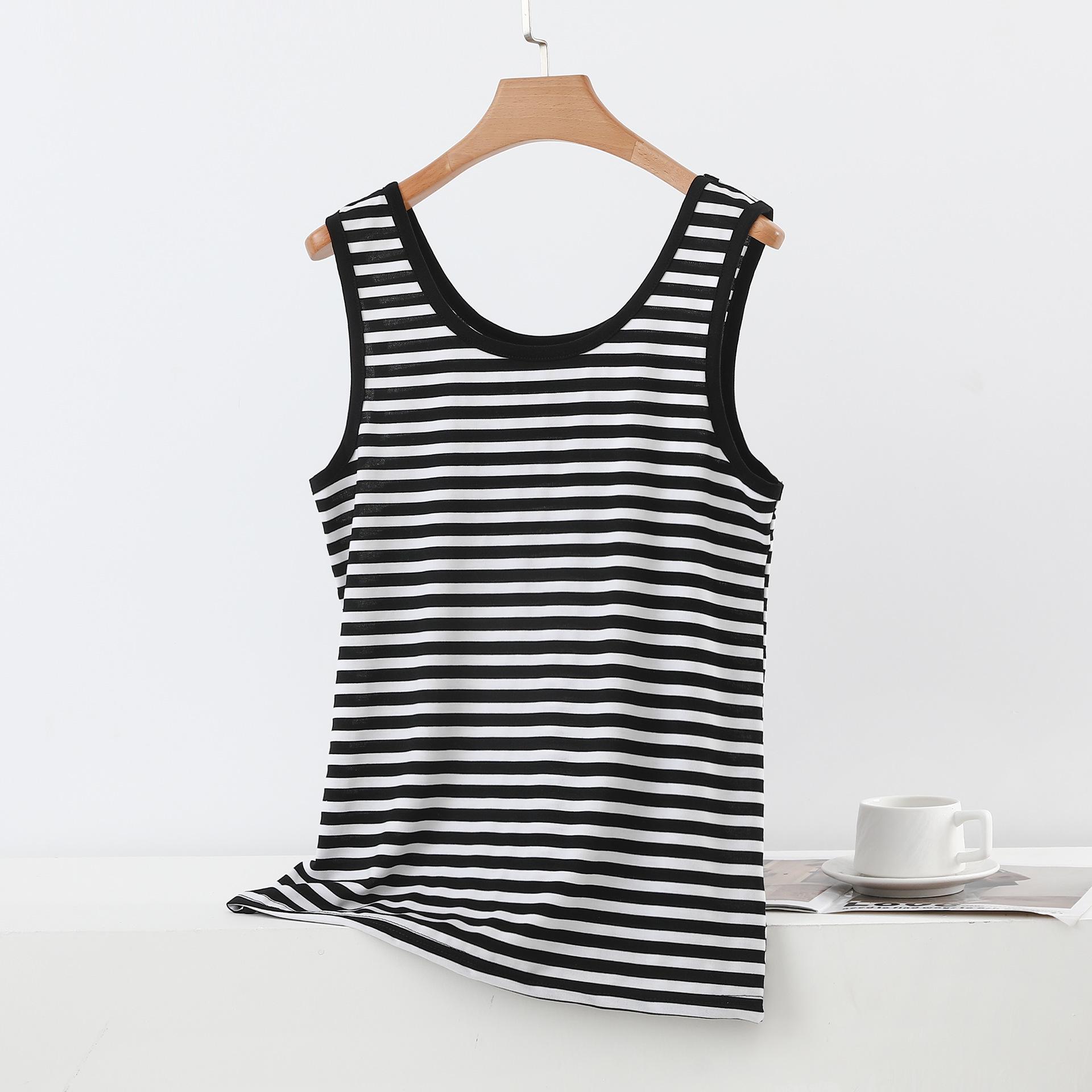 Striped Sleeveless Women s U-Neck Tank Top - Wide Shoulder Modal Camisole 2026 Summer Edition XXL
Striped Sleeveless Women s U-Neck Tank Top - Wide Shoulder Modal Camisole 2026 Summer Edition XXL