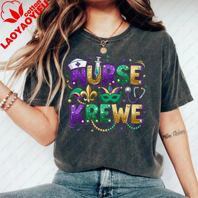Nurse Krewe Mardi Gras TShirts Festive Carnival Apparel Gift for Nurses New Orleans Nurse Outfit Mardi Gras Party Tees Y2k Top 3XL
Nurse Krewe Mardi Gras TShirts Festive Carnival Apparel Gift for Nurses New Orleans Nurse Outfit Mardi Gras Party Tees Y2k Top 3XL