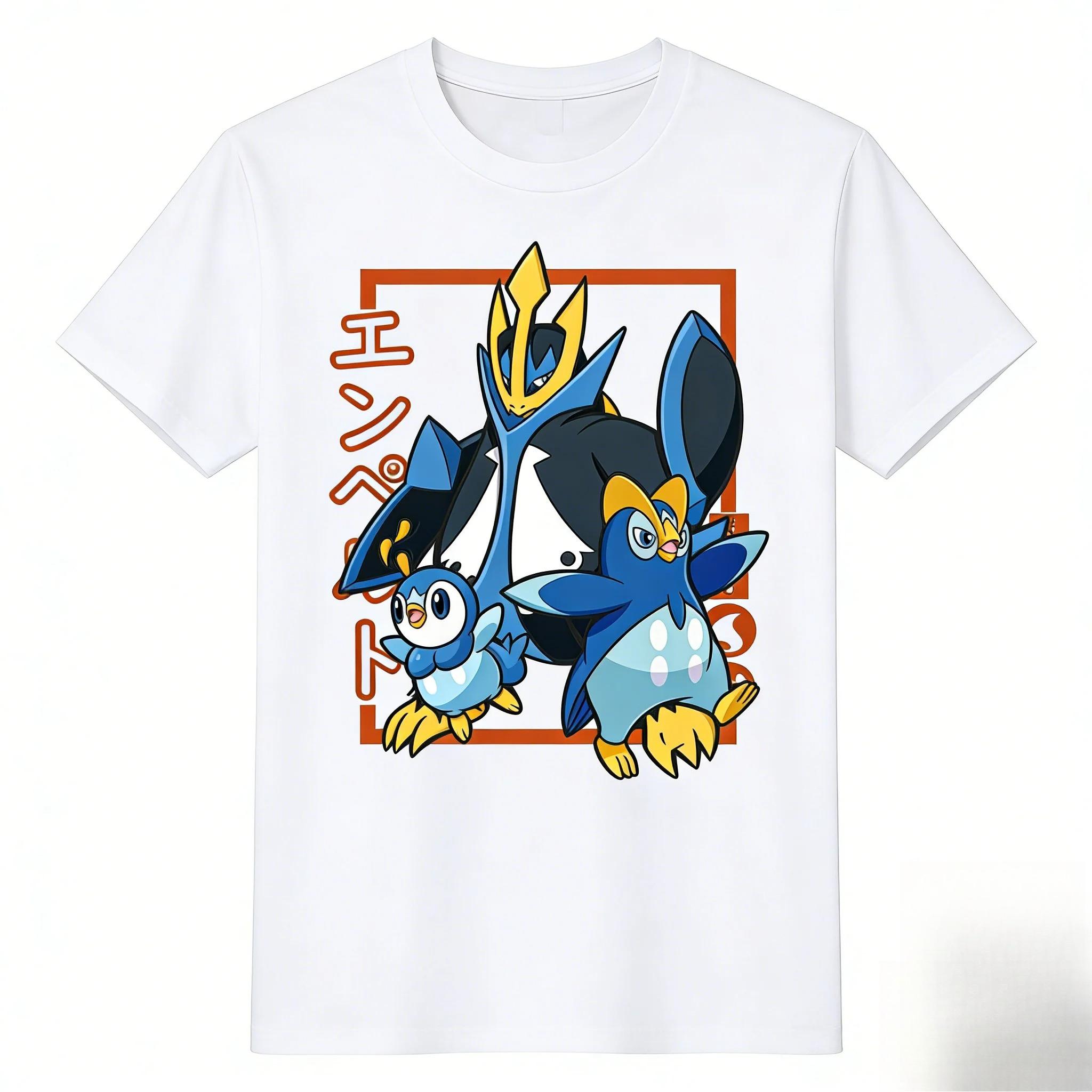 Pokemon Piplup Evolution Pure Cotton Tshirt Short Sleeve Men Women Spring Summer Fashion Casual Shirt S
Pokemon Piplup Evolution Pure Cotton Tshirt Short Sleeve Men Women Spring Summer Fashion Casual Shirt S