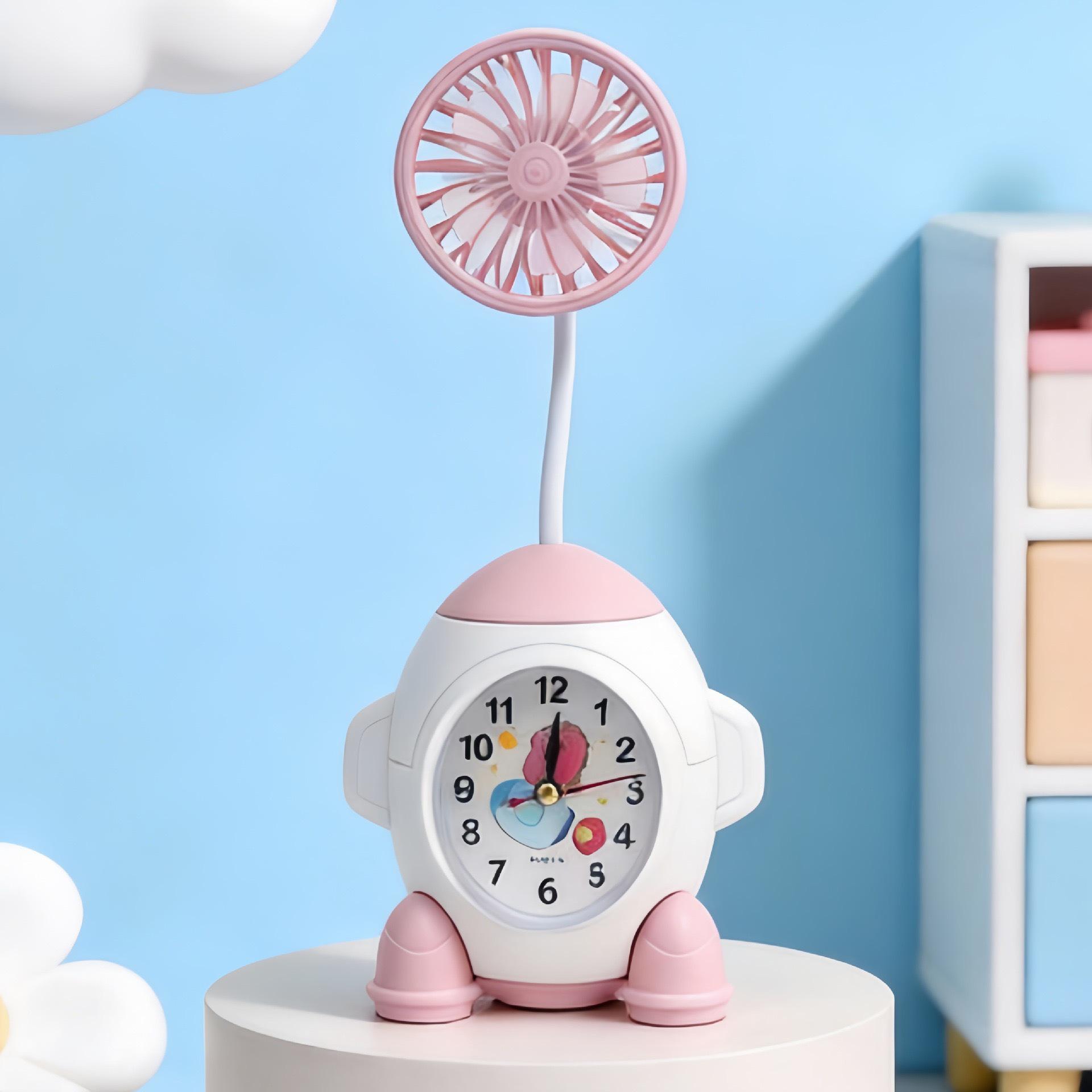Space Rocket Alarm Clock USB Folding Fan - Student Desktop Decor Gift Without Clock Battery
Space Rocket Alarm Clock USB Folding Fan - Student Desktop Decor Gift Without Clock Battery