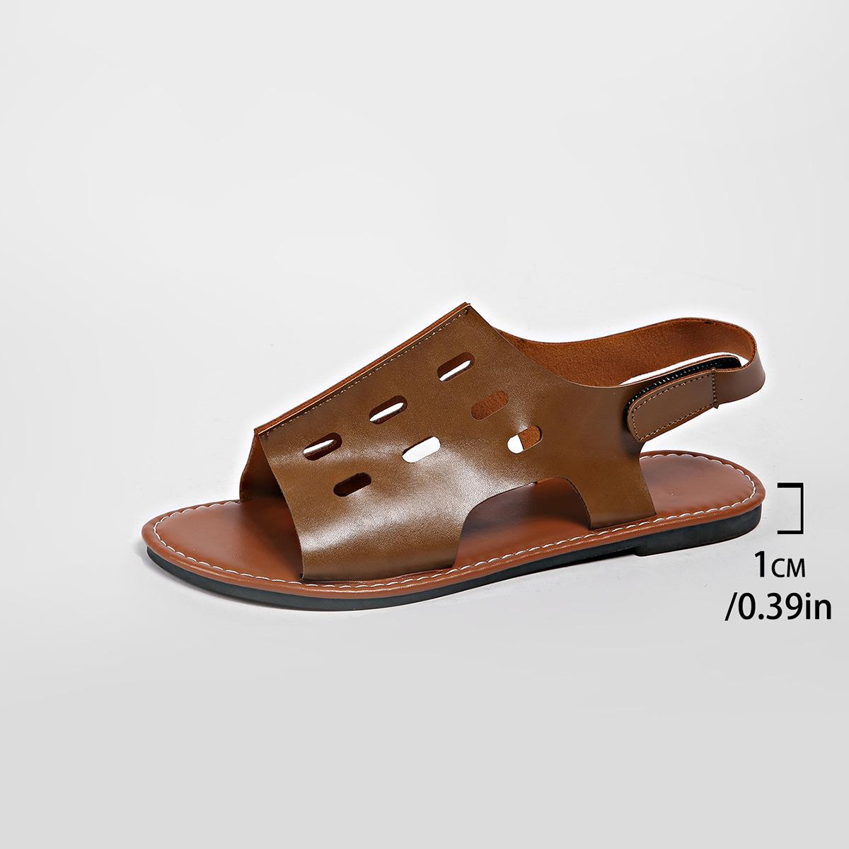 Summer hollow beach sandals foreign trade Velcro new soft sole retro Roman sandals 43 темно-коричневого
Summer hollow beach sandals foreign trade Velcro new soft sole retro Roman sandals 43 темно-коричневого