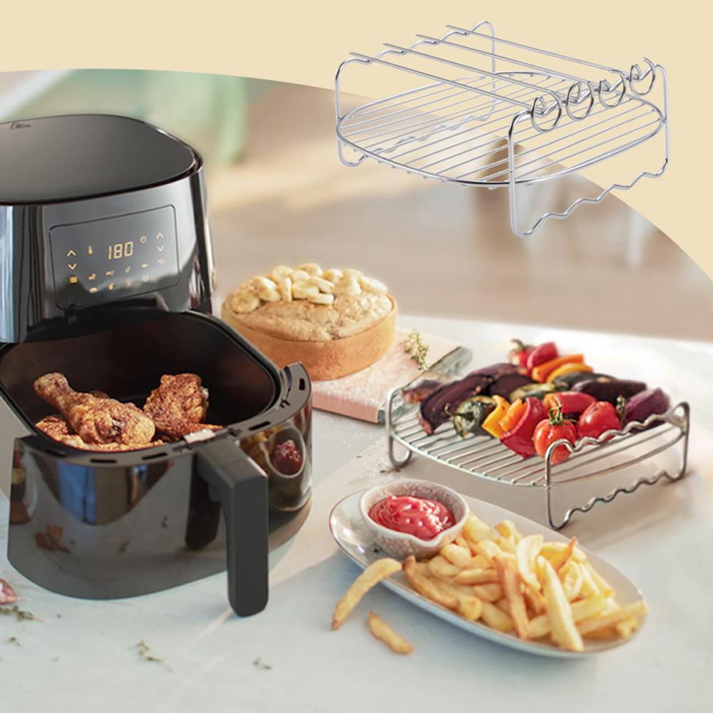 Double Layer BBQ Home Barbecue Rack Baking Tray Air Fryer Rack Grill Air Fryer Accessories серебряный
Double Layer BBQ Home Barbecue Rack Baking Tray Air Fryer Rack Grill Air Fryer Accessories серебряный