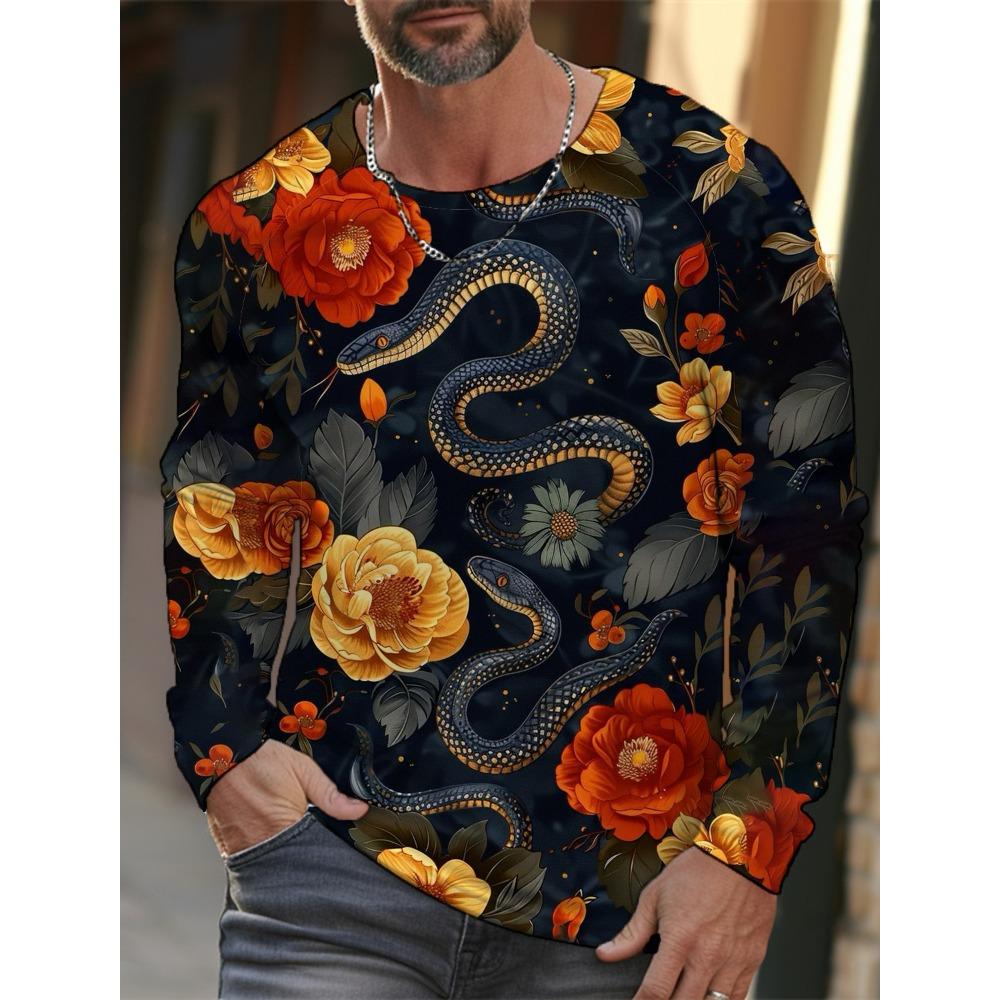 3D Snake New Year Fierce Print T-Shirt Casual Crew Neck Graphic T-Shirt Tops Breathable Sports Long Sleeve Men 5XL
3D Snake New Year Fierce Print T-Shirt Casual Crew Neck Graphic T-Shirt Tops Breathable Sports Long Sleeve Men 5XL
