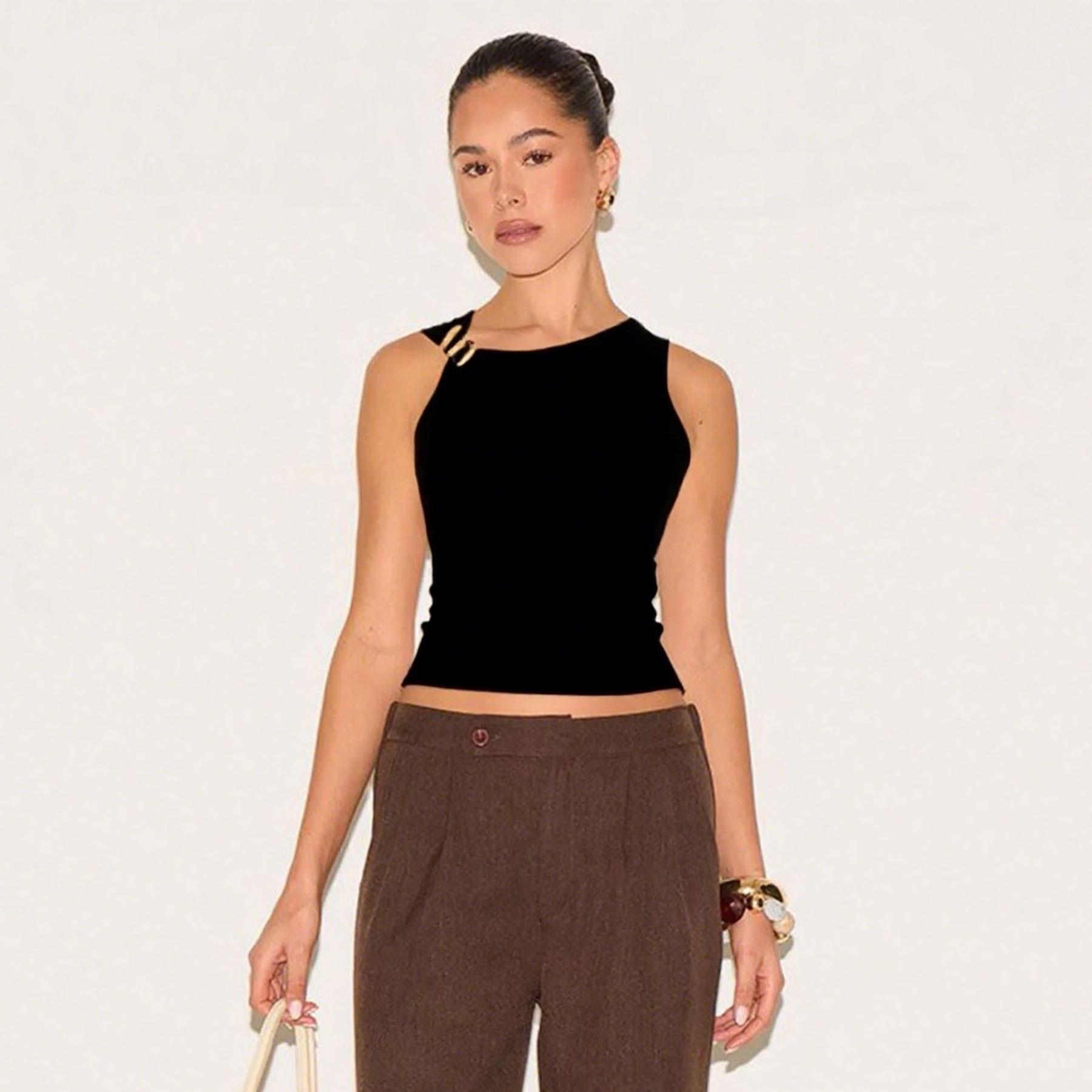 One-Shoulder Slim-Fit Crop Top: Solid Color, Versatile Women s Fashion M чорний
One-Shoulder Slim-Fit Crop Top: Solid Color, Versatile Women s Fashion M чорний