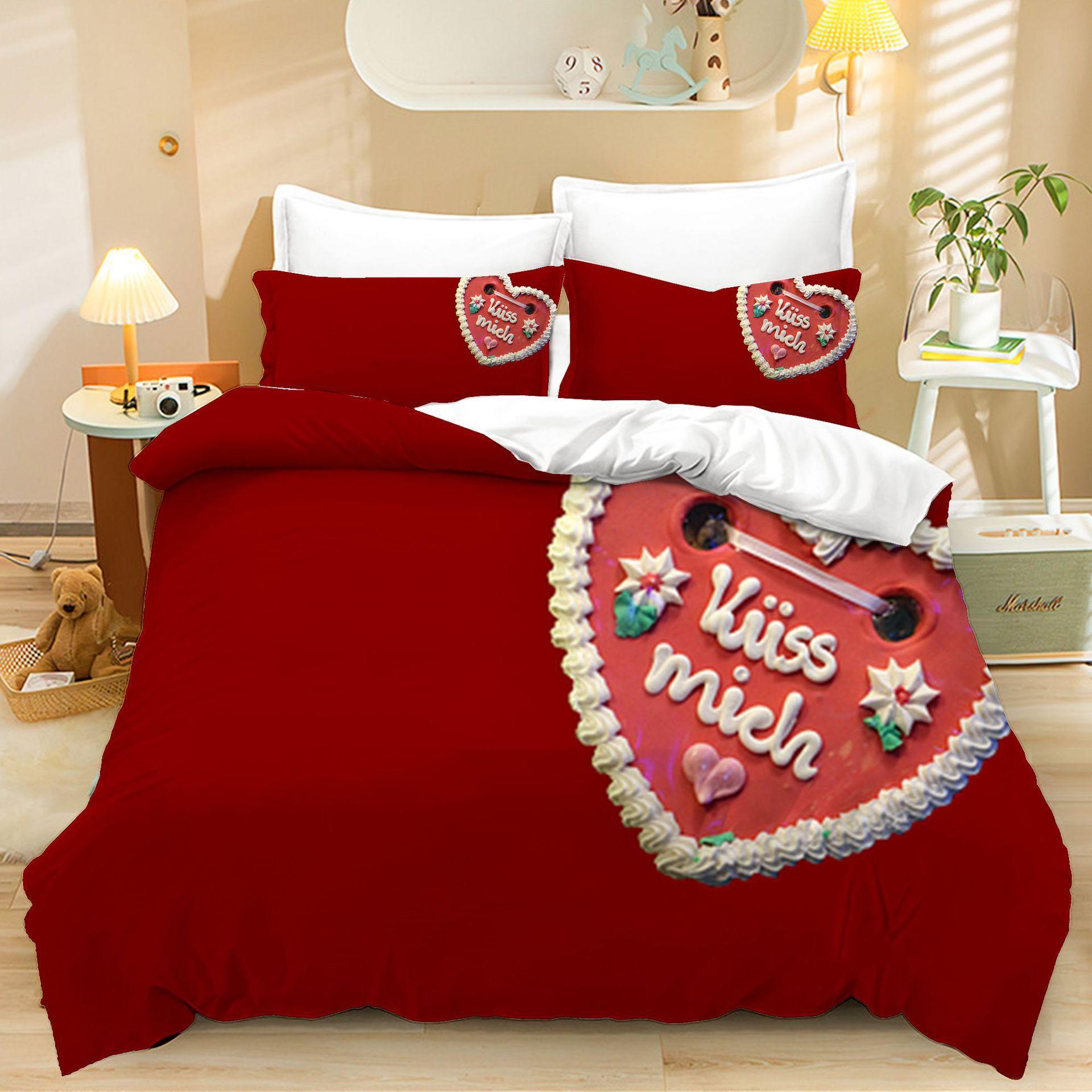Home Textiles Three-Piece Red Valentine S Day Cartoon Digital Printing Quilt Pillowcase Bedding 90 * 200 two-piece set
Home Textiles Three-Piece Red Valentine S Day Cartoon Digital Printing Quilt Pillowcase Bedding 90 * 200 two-piece set