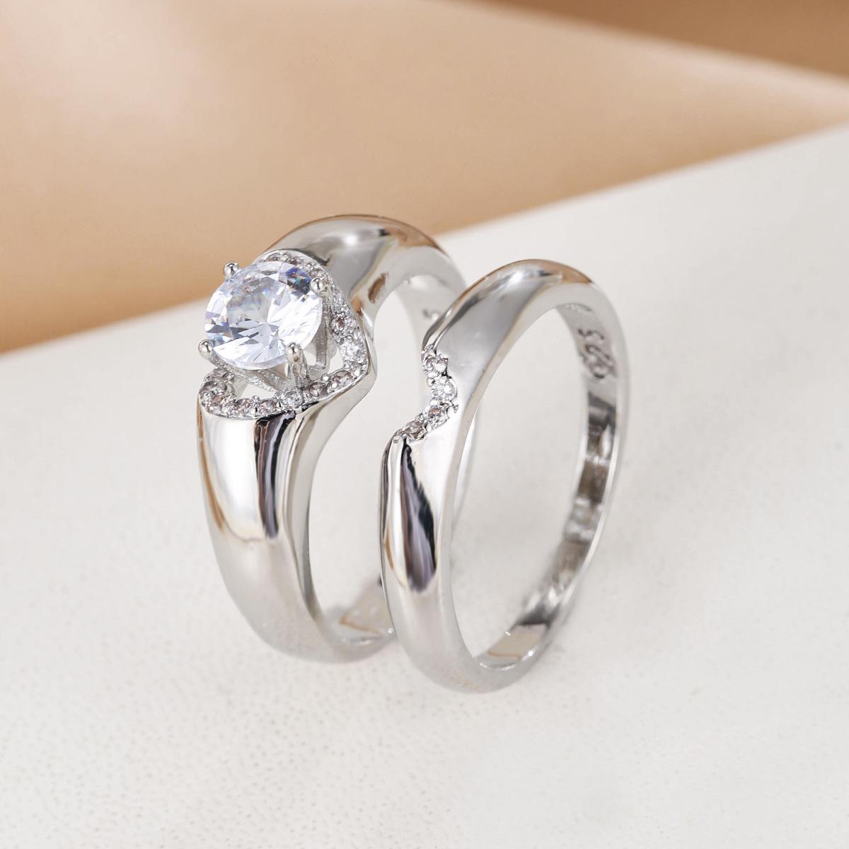Stylish Tarnish Resistant Moissanite White Gold Couple Rings Set Trendy Simple Design Matching Bands For Him And Her Gift no. 6 белый
Stylish Tarnish Resistant Moissanite White Gold Couple Rings Set Trendy Simple Design Matching Bands For Him And Her Gift no. 6 белый