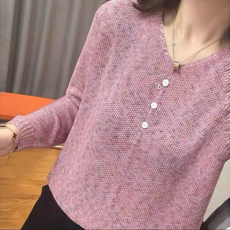 Autumn V-Neck Plus Size Knitwear Sweater for Women One Size рожевий
Autumn V-Neck Plus Size Knitwear Sweater for Women One Size рожевий