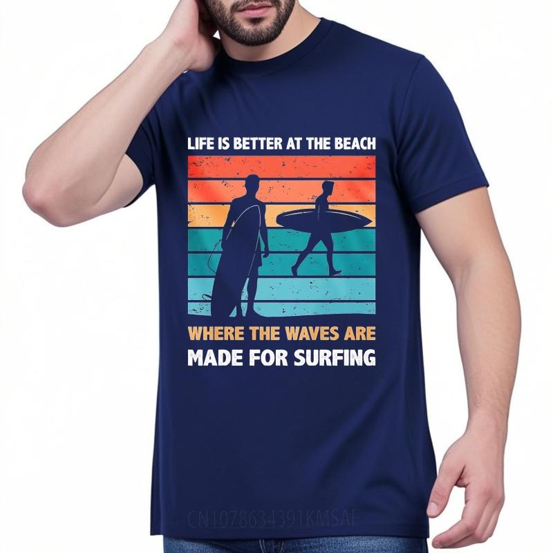 Vintage Summer For Him T Shirt Life Is Better At The Beach Where Waves Are Made For Surfing Short Sleeve Street Wear Oneck 4XL
Vintage Summer For Him T Shirt Life Is Better At The Beach Where Waves Are Made For Surfing Short Sleeve Street Wear Oneck 4XL