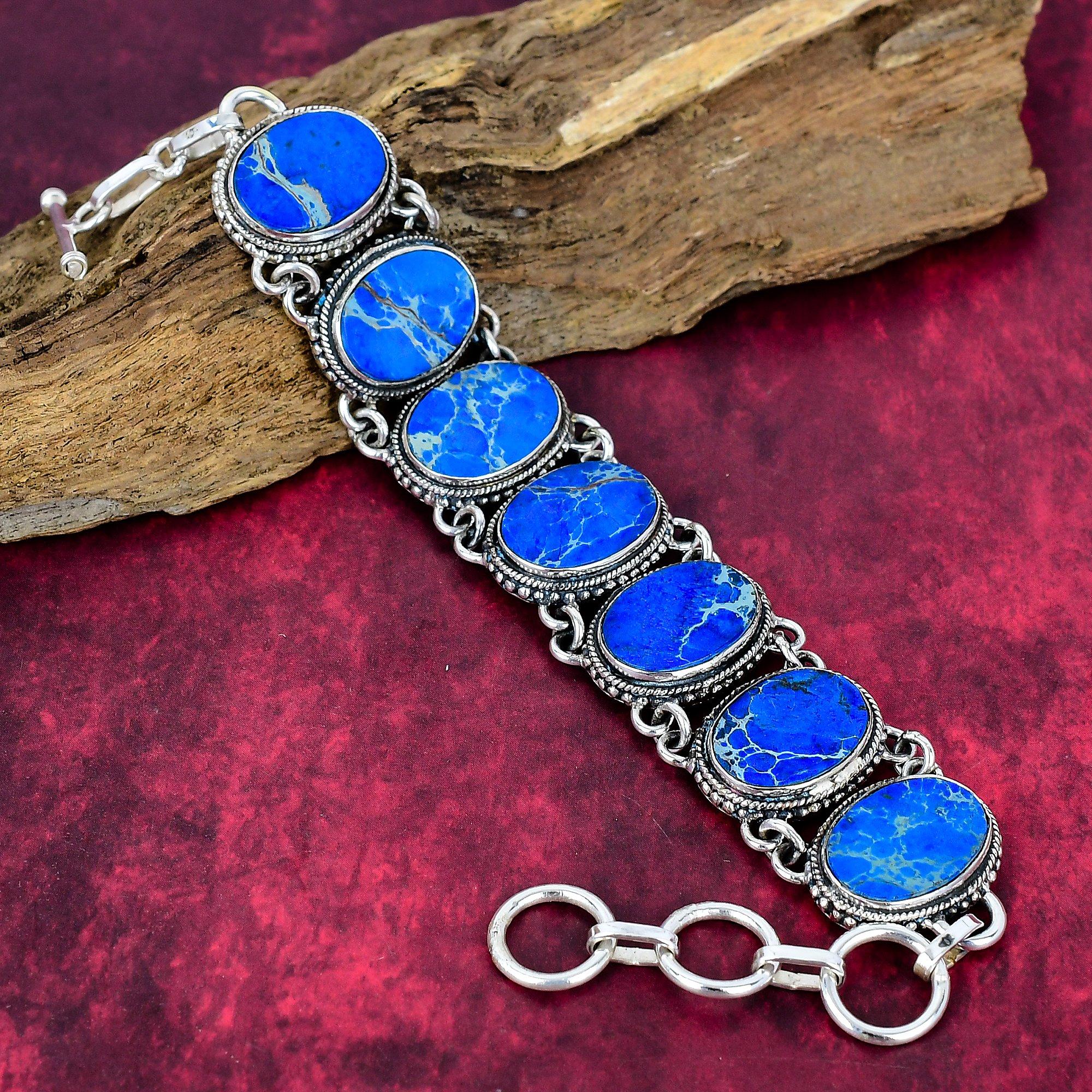 Браслет Blue Sea Sediment с драгоценными камнями, 925 пробы, регулируемый браслет-цепочка из чистого серебра, подарок для женщин, ожерелье ручной работы
Браслет Blue Sea Sediment с драгоценными камнями, 925 пробы, регулируемый браслет-цепочка из чистого серебра, подарок для женщин, ожерелье ручной работы