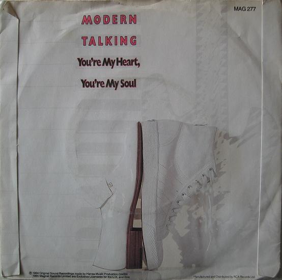 7inch Record MODERN TALKING - You re My Heart, You re My Soul (Sp MAG277 Magnet 1985 UK Dance & Electronica Used
7inch Record MODERN TALKING - You re My Heart, You re My Soul (Sp MAG277 Magnet 1985 UK Dance & Electronica Used