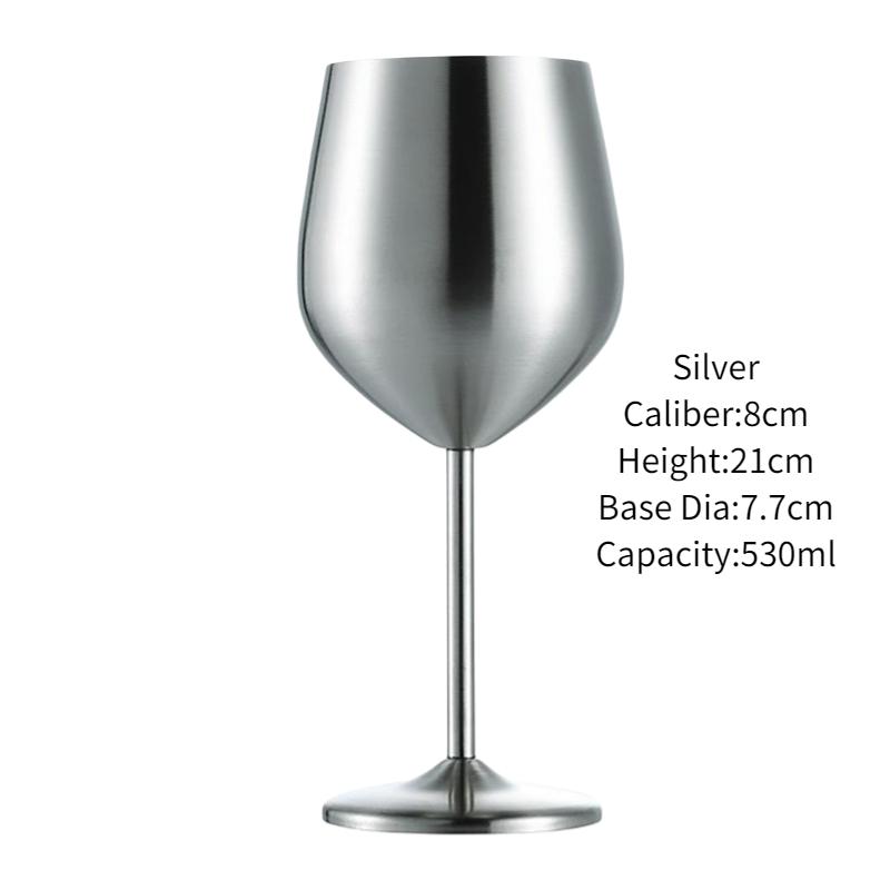 500ML 304 Stainless Steel Single Layer Goblet Red Wine Glass Metal cups Champagne Glasses Copper Plated for Bar Restaurant 520-530ml
500ML 304 Stainless Steel Single Layer Goblet Red Wine Glass Metal cups Champagne Glasses Copper Plated for Bar Restaurant 520-530ml