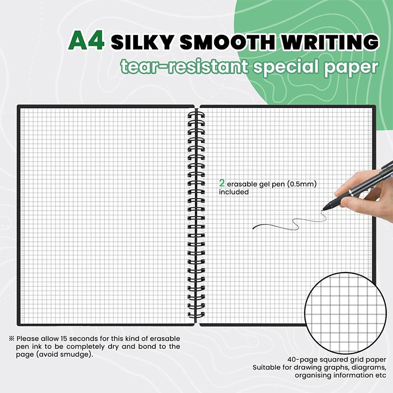 Reusable Smart Notebook A4 Size Lined And Dot-Grid Pages Note Book 6 Styles Page Rewritable Notepad For Adult Student Black Quality A4
Reusable Smart Notebook A4 Size Lined And Dot-Grid Pages Note Book 6 Styles Page Rewritable Notepad For Adult Student Black Quality A4