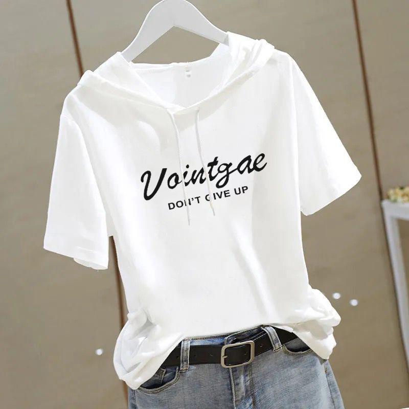 Women s 100% Cotton Hooded Short Sleeve T-Shirt - 2025 Slimming Loose Fit Korean Style 3XL (130-140 lbs)
Women s 100% Cotton Hooded Short Sleeve T-Shirt - 2025 Slimming Loose Fit Korean Style 3XL (130-140 lbs)