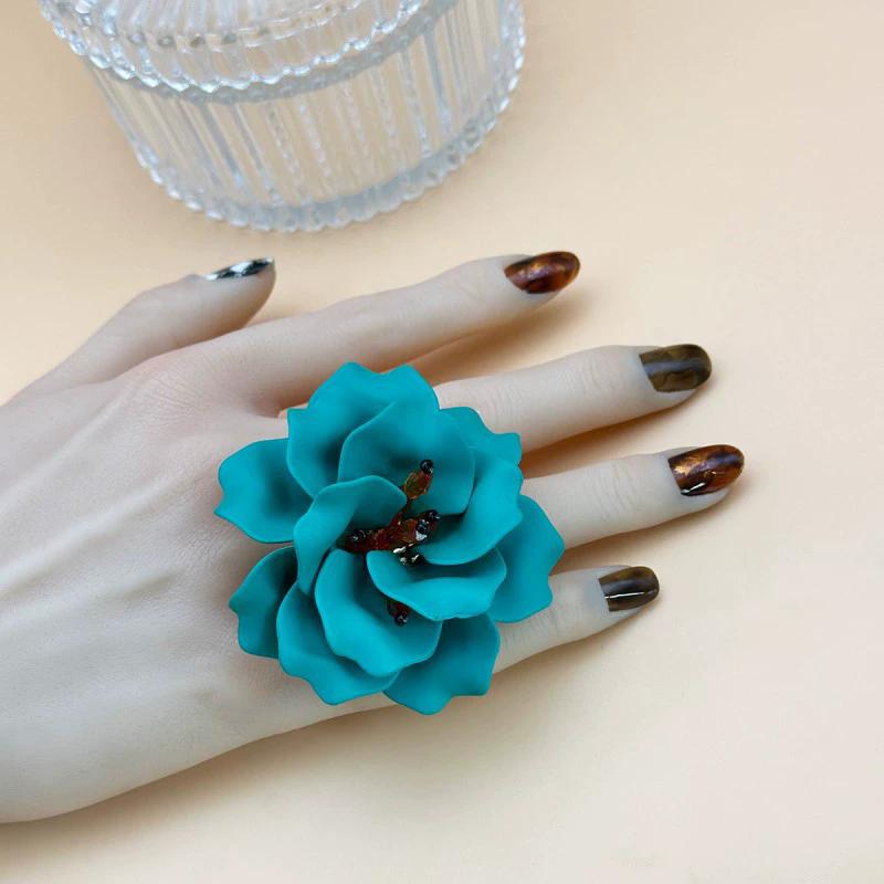 Vacation-Style Acrylic Flower Ring Fashionable Individual High-End Three-Dimensional Clothing Decoration Accessory For Women Diameter 1.8cm
Vacation-Style Acrylic Flower Ring Fashionable Individual High-End Three-Dimensional Clothing Decoration Accessory For Women Diameter 1.8cm