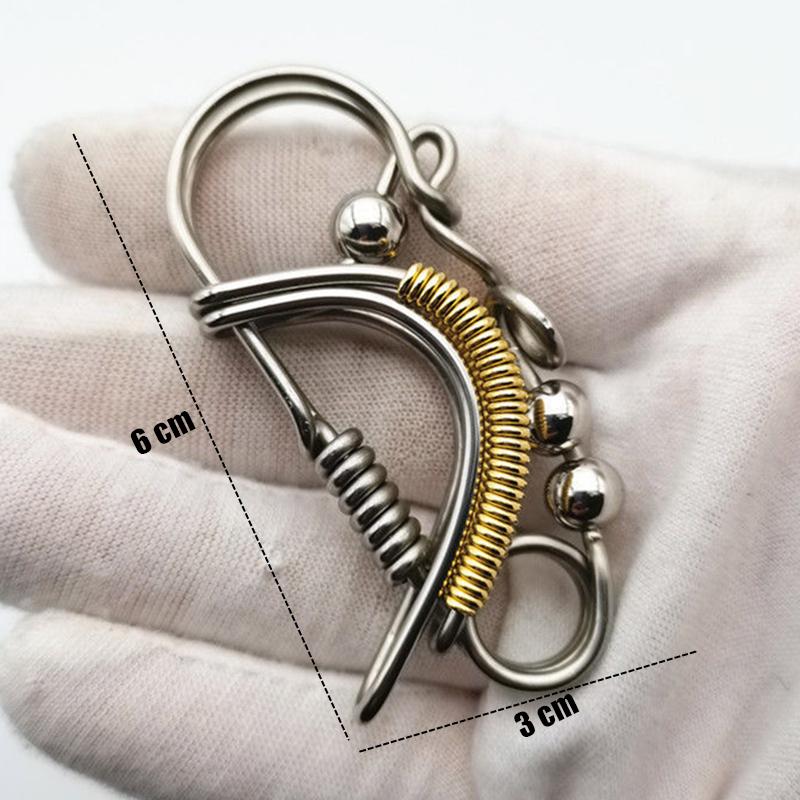 Stainless Steel Handicraft Key Ring Hanging Pendant Waist Buckle Yellow Matte Bead Trinket Car Keyring Men Small Gift Decoration S
Stainless Steel Handicraft Key Ring Hanging Pendant Waist Buckle Yellow Matte Bead Trinket Car Keyring Men Small Gift Decoration S