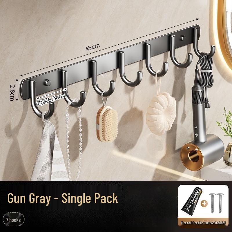 MDNG Stainless Steel 7-Hook Adhesive & Over-the-Door Rack (3-Piece Set)
MDNG Stainless Steel 7-Hook Adhesive & Over-the-Door Rack (3-Piece Set)