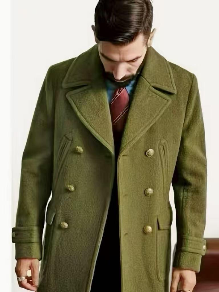 2023 Men s British Medium-Length Wool Coat - Autumn/Winter Long-Sleeve Outerwear XL армія зелений колір
2023 Men s British Medium-Length Wool Coat - Autumn/Winter Long-Sleeve Outerwear XL армія зелений колір