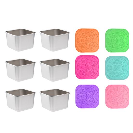 Соусник из нержавеющей стали Yousheng с силиконовой крышкой Герметичный квадратный контейнер для закусок для детей Не содержащий БФА Штабелируемый ланч-бокс для школы пикника L 6pcs
Соусник из нержавеющей стали Yousheng с силиконовой крышкой Герметичный квадратный контейнер для закусок для детей Не содержащий БФА Штабелируемый ланч-бокс для школы пикника L 6pcs