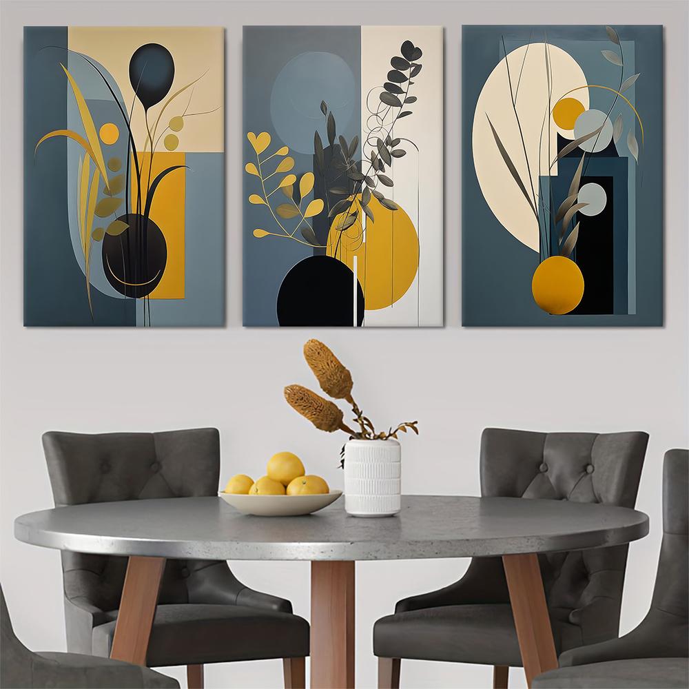 3 pieces of modern abstract geometric canvas decorative paintings with Nordic style living room wall decoration, blue and yellow (as the picture,20x30cm No Frame)
3 pieces of modern abstract geometric canvas decorative paintings with Nordic style living room wall decoration, blue and yellow (as the picture,20x30cm No Frame)