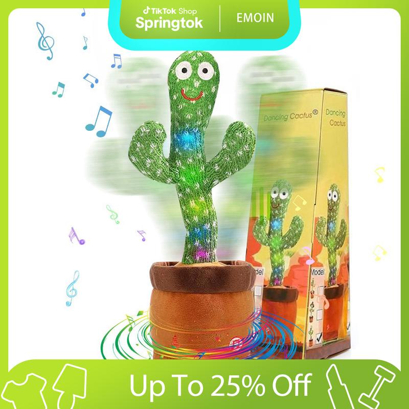 EMOIN Dancing Cactus Toy,Talking Cactus,Repeats & Recording What You Say, Singing Mimicking Interactive,Interesting Birthday Easter gift Springtok Guitar Capibala toy
EMOIN Dancing Cactus Toy,Talking Cactus,Repeats & Recording What You Say, Singing Mimicking Interactive,Interesting Birthday Easter gift Springtok Guitar Capibala toy
