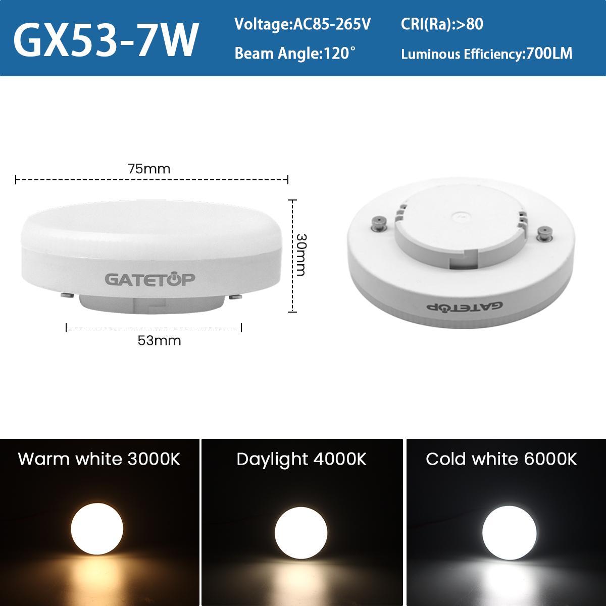 1-20 ШТ. Світлодіодний спот GX53 Широка напруга AC85-265V 5-15 В Сміливе джерело світла Шафа-гардероб Шафа Світло Смілива решітка Відкритий ящик Світло Warm white 3000K&1pcs
1-20 ШТ. Світлодіодний спот GX53 Широка напруга AC85-265V 5-15 В Сміливе джерело світла Шафа-гардероб Шафа Світло Смілива решітка Відкритий ящик Світло Warm white 3000K&1pcs