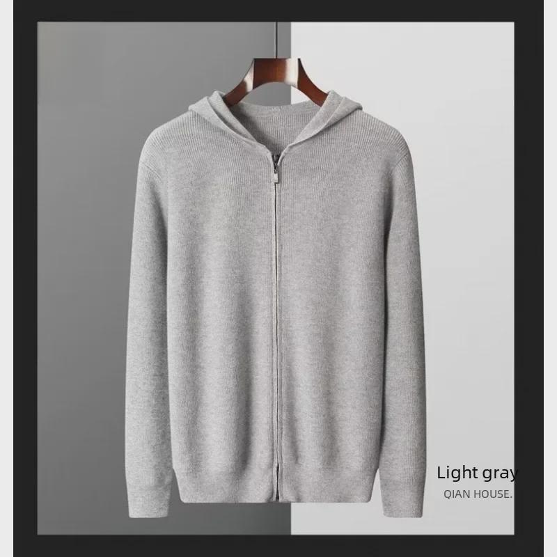 Мужской вязаный кардиган с капюшоном в ретро-корейском стиле - теплый свитер на осень/зиму. M серый
Мужской вязаный кардиган с капюшоном в ретро-корейском стиле - теплый свитер на осень/зиму. M серый