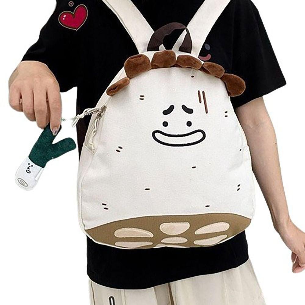 Школьный рюкзак Lotus Root Bean большой емкости с двумя плечами, милый рюкзак для детей