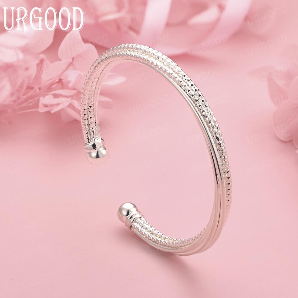 925 Sterling Silver Fashion Pattern Adjustable Bangle Wedding Jewelry
925 Sterling Silver Fashion Pattern Adjustable Bangle Wedding Jewelry