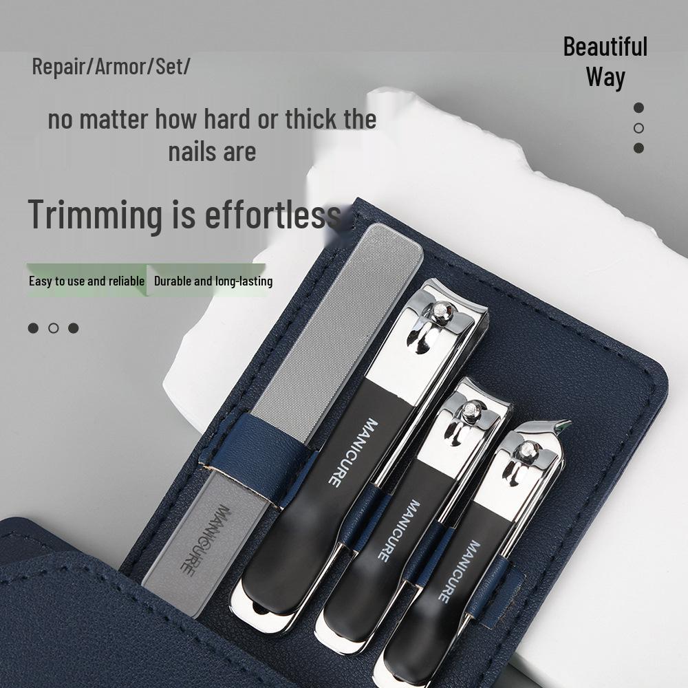 Stainless Steel Morandi Color Beauty Tools: Textured Leather Eyebrow Pliers and Nail Clipper Four-Piece Set
Stainless Steel Morandi Color Beauty Tools: Textured Leather Eyebrow Pliers and Nail Clipper Four-Piece Set