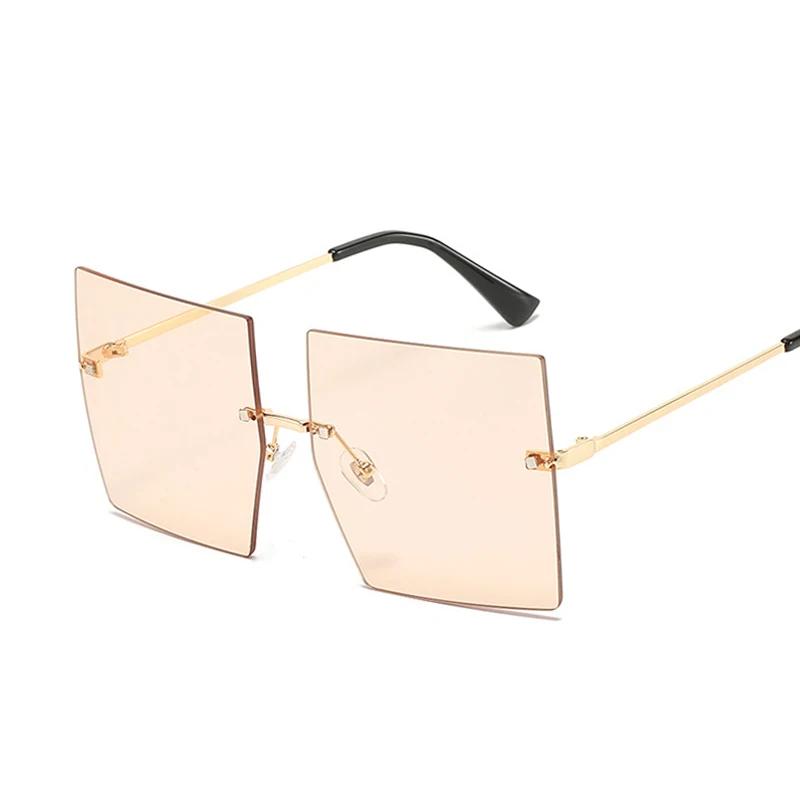 Women Luxury Oversized Rimless Sun Glasses Vintage Square Sunglasses Shades Female Fashion Brand Designer Clear
Women Luxury Oversized Rimless Sun Glasses Vintage Square Sunglasses Shades Female Fashion Brand Designer Clear