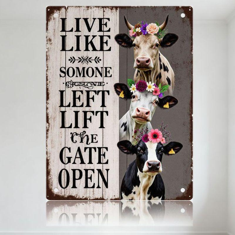 Металлическая жестяная табличка в деревенском стиле ЖИВИ ТАК, КАК БУДТО КТО-ТО ОСТАВИЛ ВОРОТА ОТКРЫТЫМИ с коровами в цветочных венках, табличка Корова голштинской породы , декор для дома О 20x30cm(7.8x11.8inch)
Металлическая жестяная табличка в деревенском стиле ЖИВИ ТАК, КАК БУДТО КТО-ТО ОСТАВИЛ ВОРОТА ОТКРЫТЫМИ с коровами в цветочных венках, табличка Корова голштинской породы , декор для дома О 20x30cm(7.8x11.8inch)