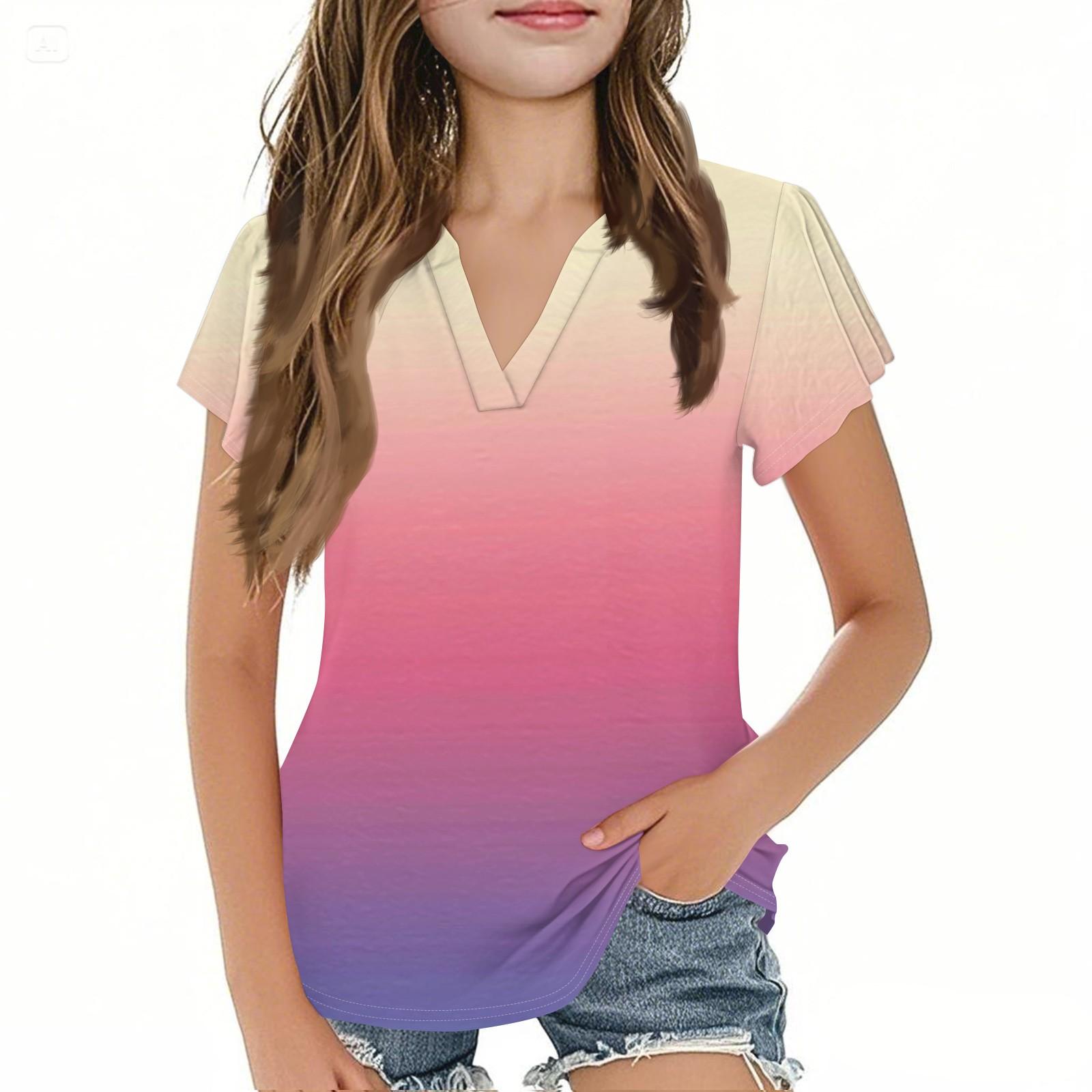 Літній дитячий милий та повсякденний модний короткий рукав V-подібний градієнтний топ для дівчаток 110 бежевий
Літній дитячий милий та повсякденний модний короткий рукав V-подібний градієнтний топ для дівчаток 110 бежевий